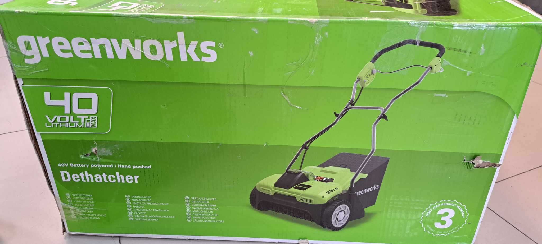 Wertykulator Greenworks G40DT35K25