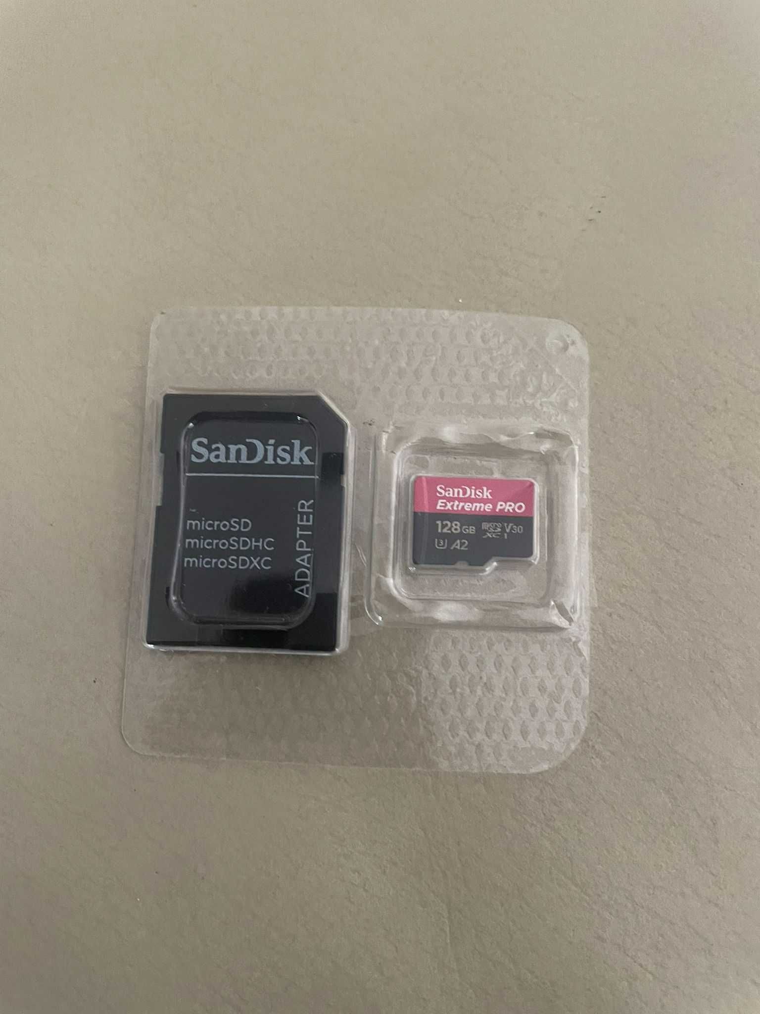 Cartao SanDisk Extreme Pro MicroSDXC 128GB Classe 10 U3 V30 A2