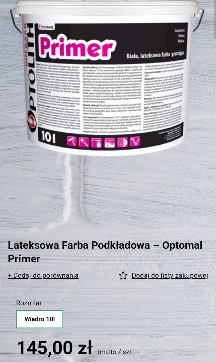 Farba lateksowa  10 litrów