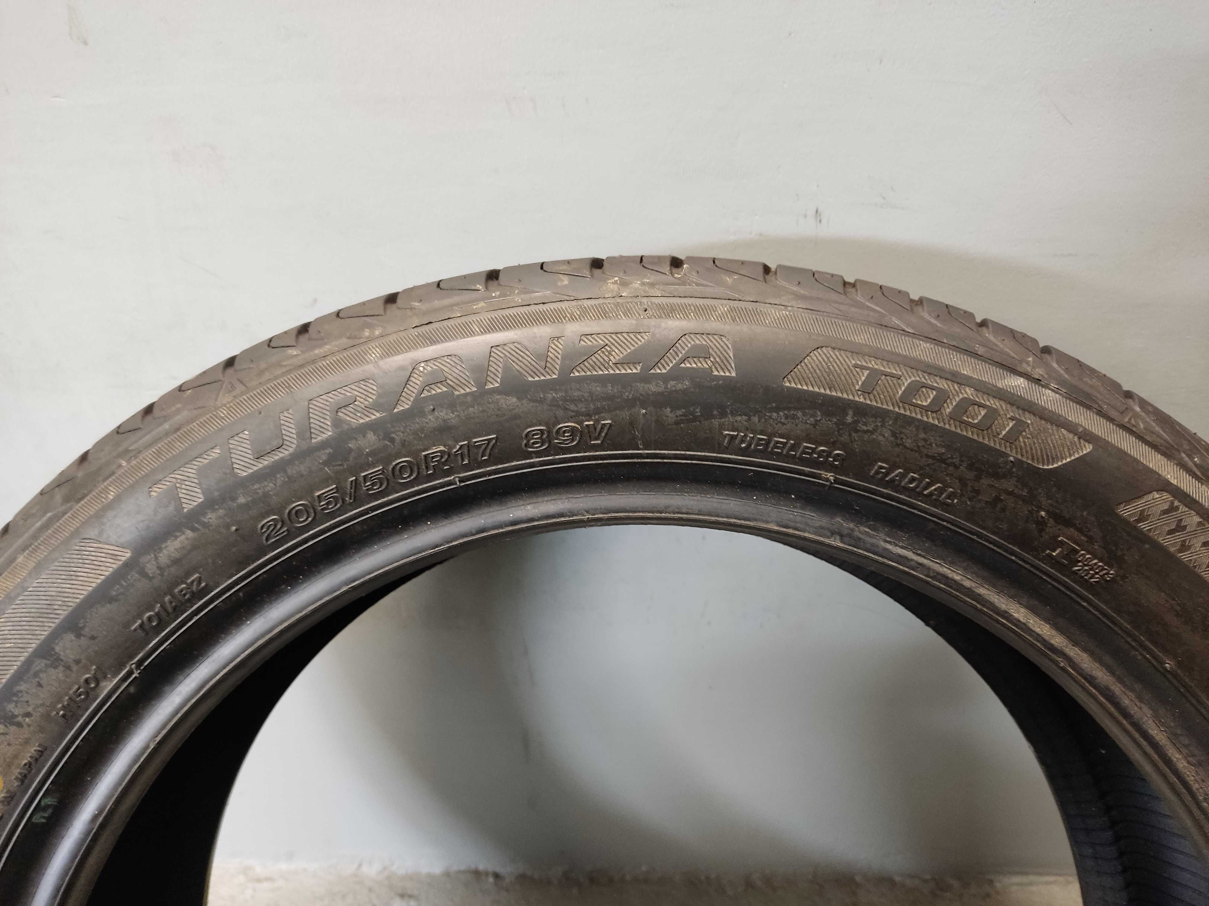 2x205/50R17 Bridgestone Turanza T001, 89V, 2017 rok, Nowe