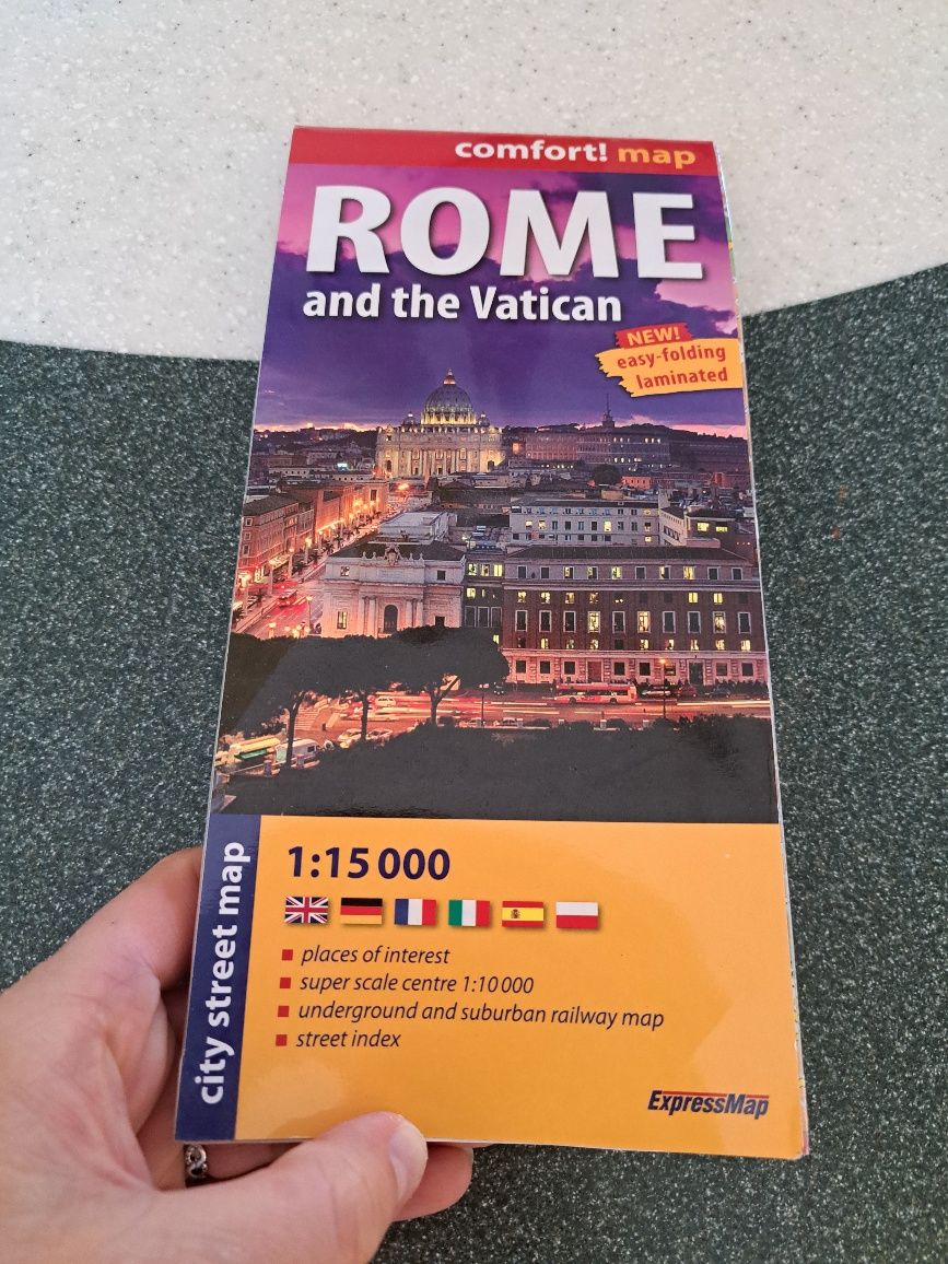 Jak nowy plan miasta Rzym Rome and the Vatican comfort map