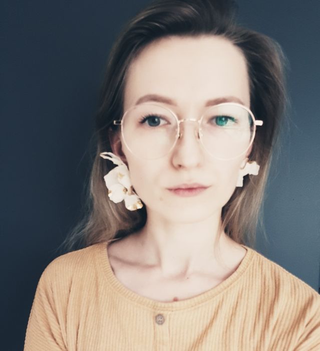 Kolczyki jedwabne asymetryczne ślubne okazjonalnie sesja