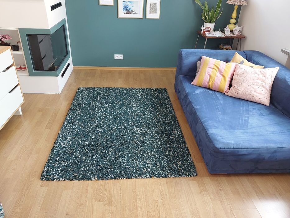 Dywan Vindum IKEA 133cm x 180cm zielony/beż