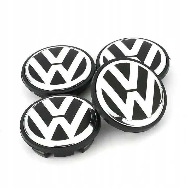 Колпачки на литые диски VW 65 60 мм / Черные 4 шт