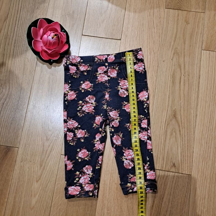 Spodnie, getry, leginsy, TU, 62-68, kwiaty
