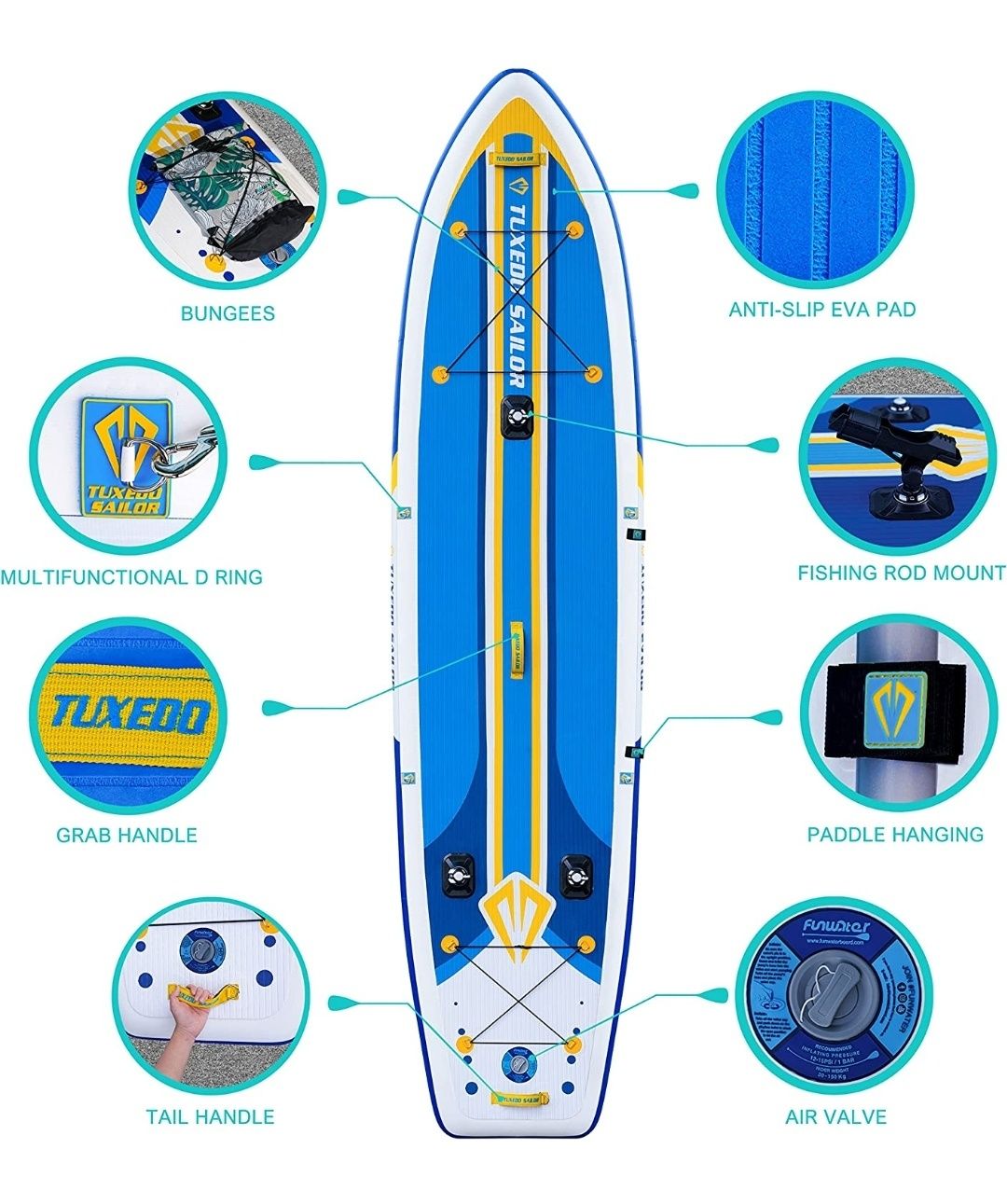 Prancha insuflável 12' SUP 365x86x15cm NOVA/caixa selada