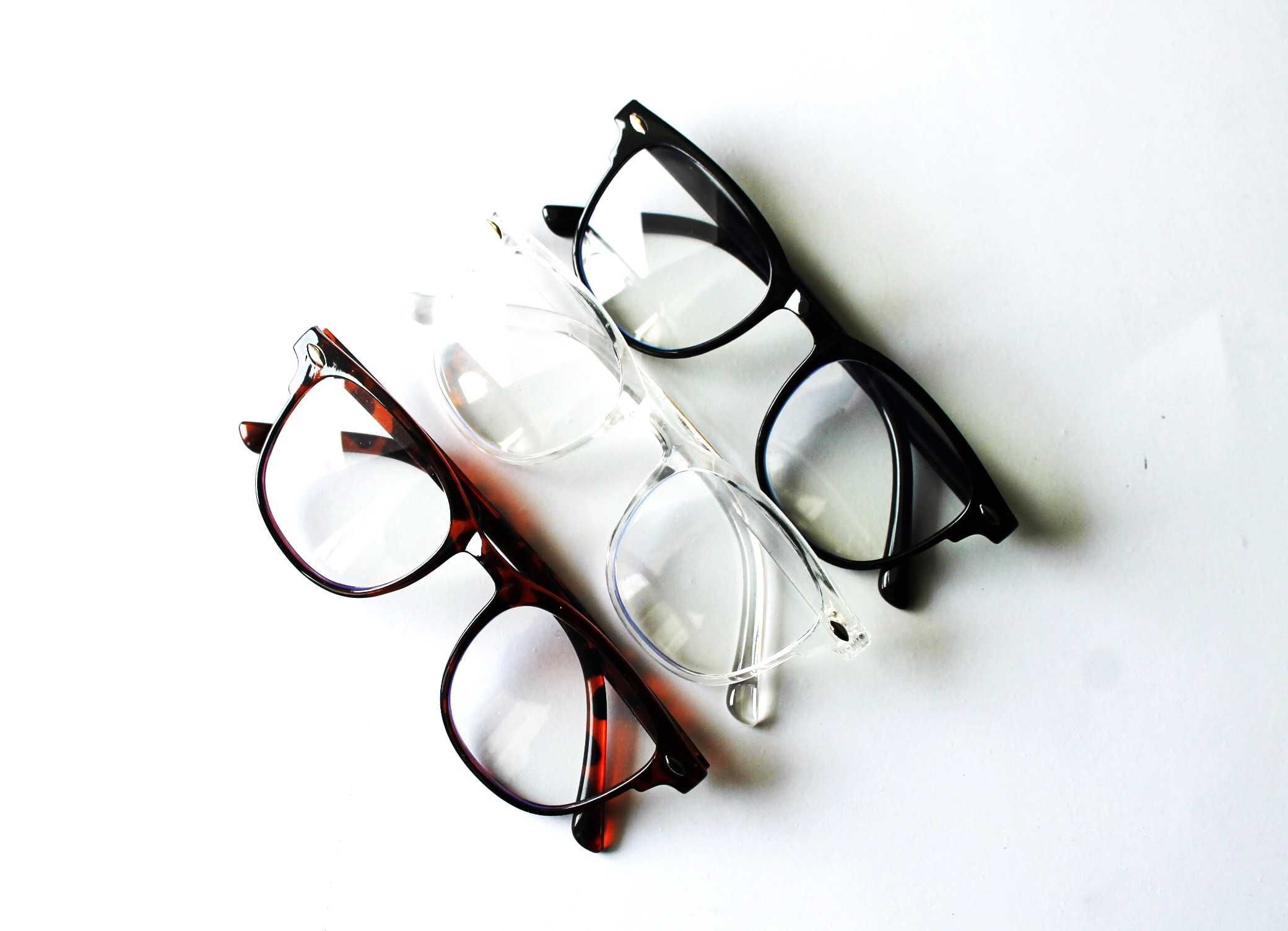 Dekoracyjne okulary do codziennego noszenia 3 sztuki
