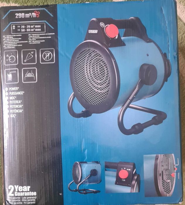 Nagrzewnica elektryczna Erbauer ETUBWH3000–3000 W – NOWA, nieotwierana