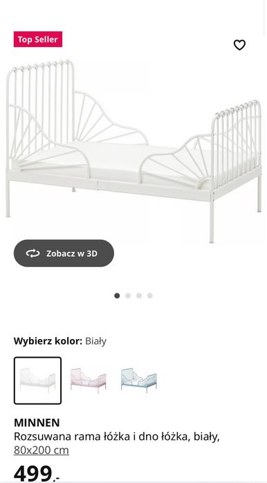sprzedam łóżko IKEA  dziecięce metalowe