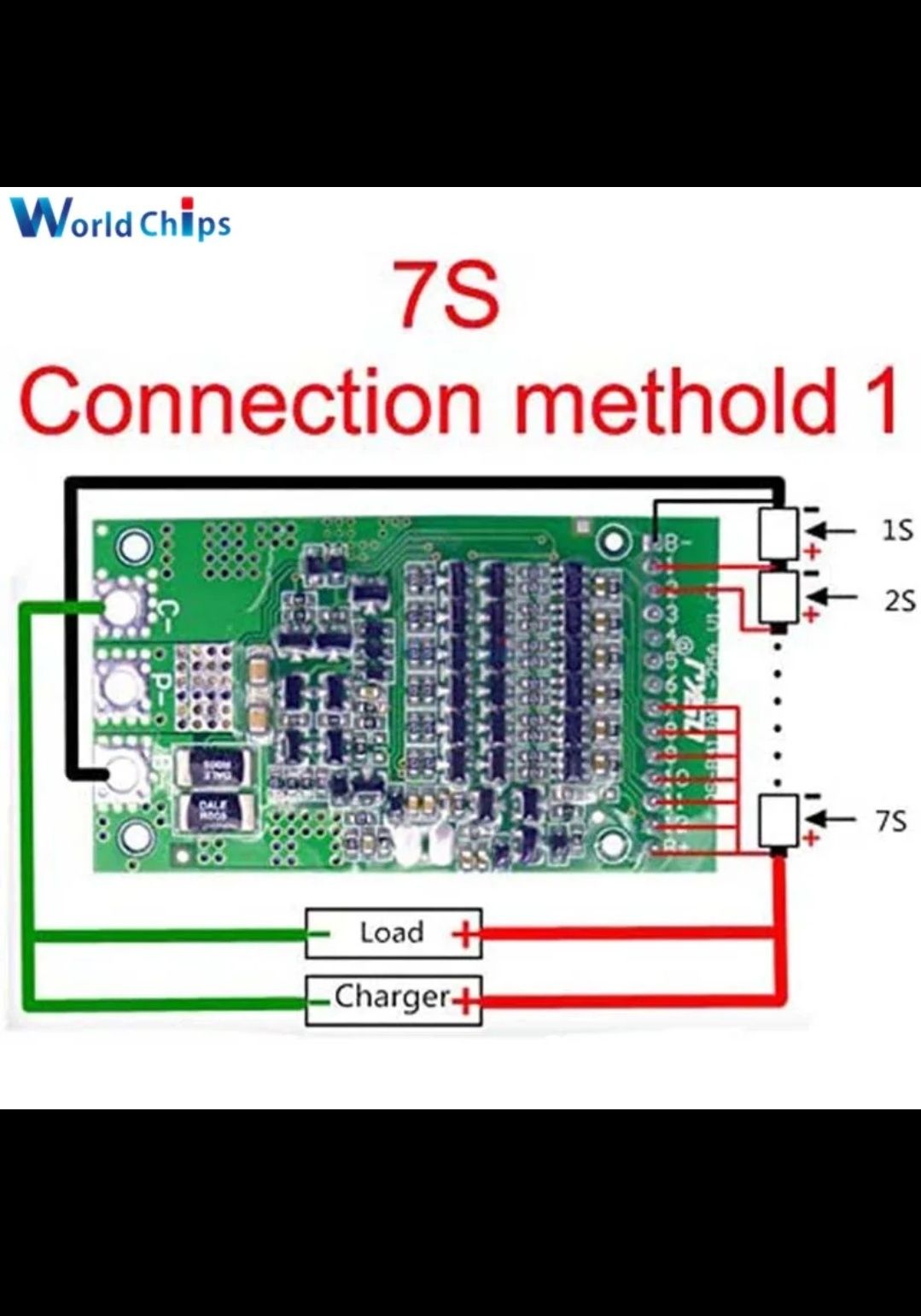 BMS 7S 10S 13S 25А плата универсальная