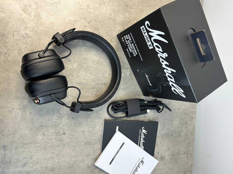 Навушники Marshall Major V Чорні — автономність до 100 годин