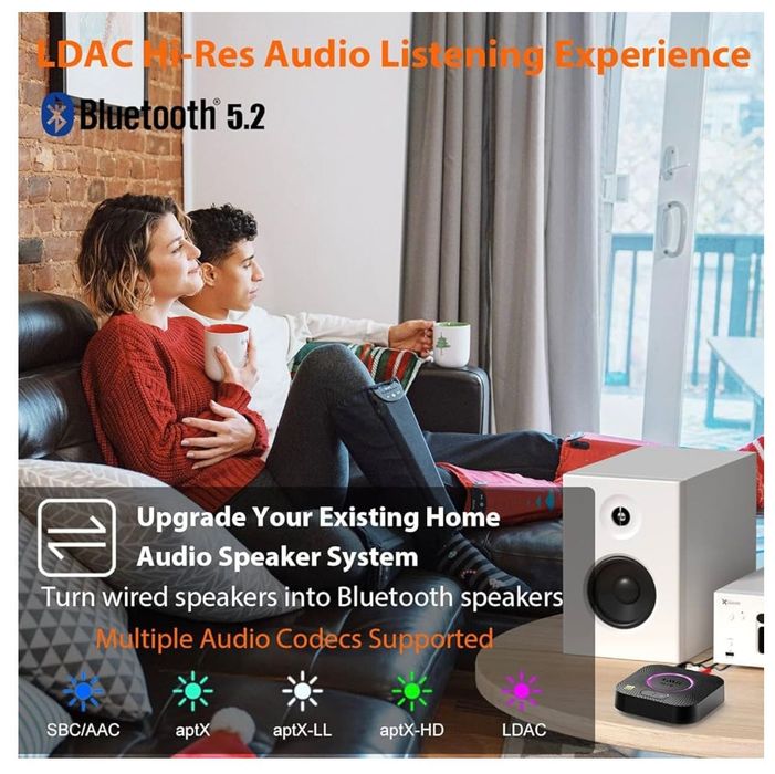 1Mii B06S+ LDAC Odbiornik Bluetooth 5.2