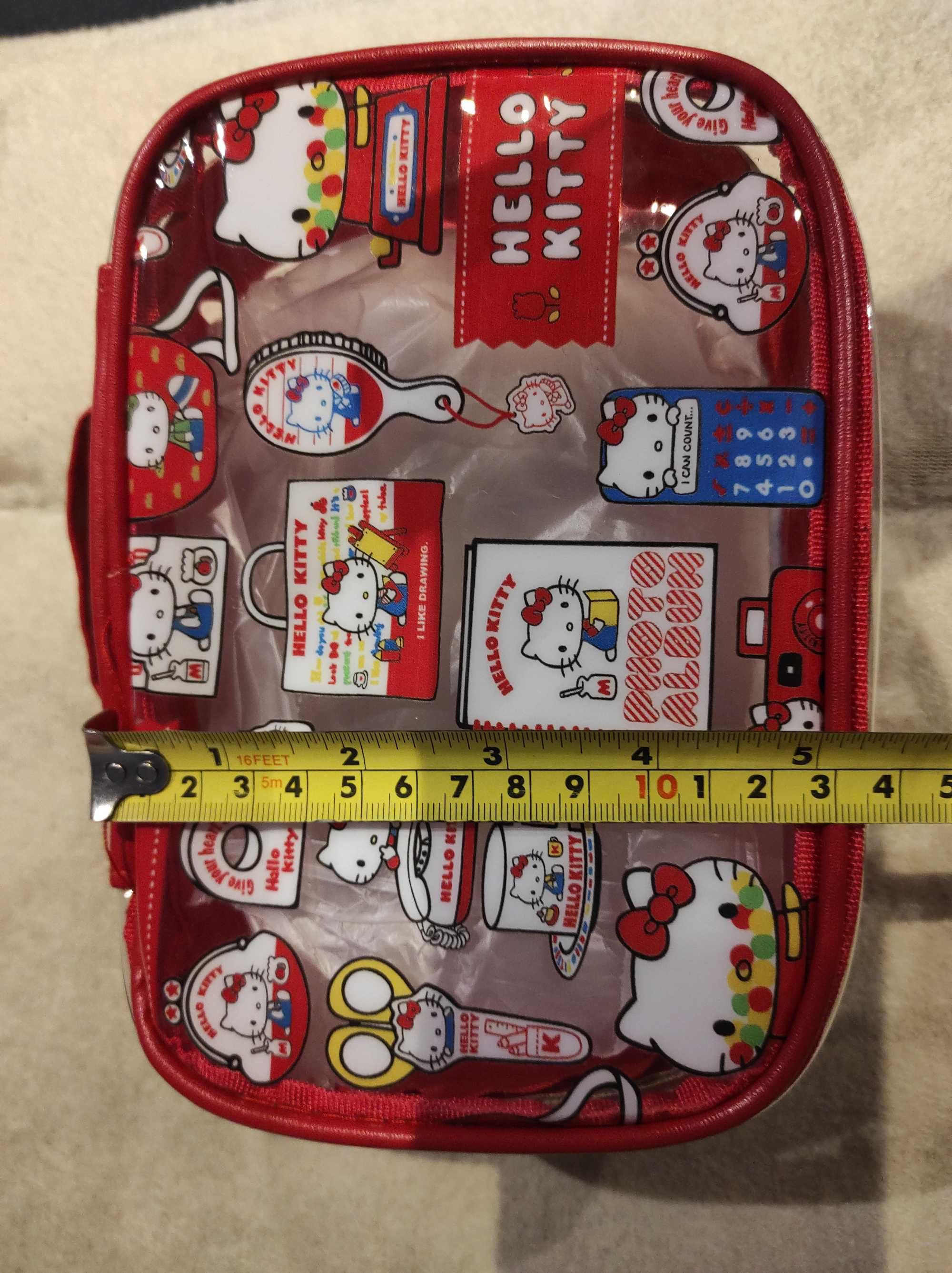 Kosmetyczka hello kitty nowa czerwona śliska wodoodporna kuferek