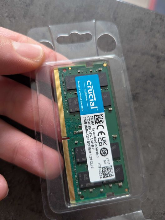 Модуль пам'яті DDR4 32GB 3200 MHz для ноутбука SoDIMM