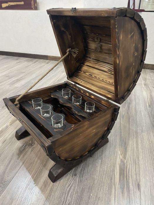 Бочка міні-бар з карпатської смереки