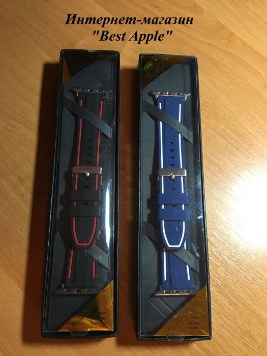 New Style Силиконовый Двух-Цветный ремешок-браслет для Apple WATCH