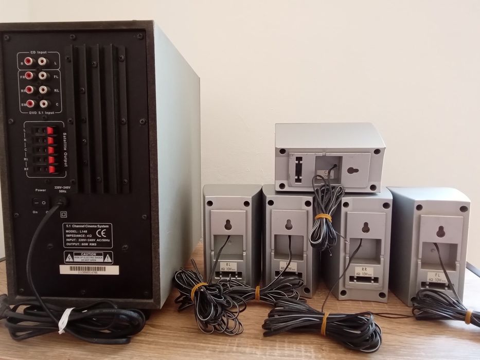 Home cinema+leitor de DVD Airis