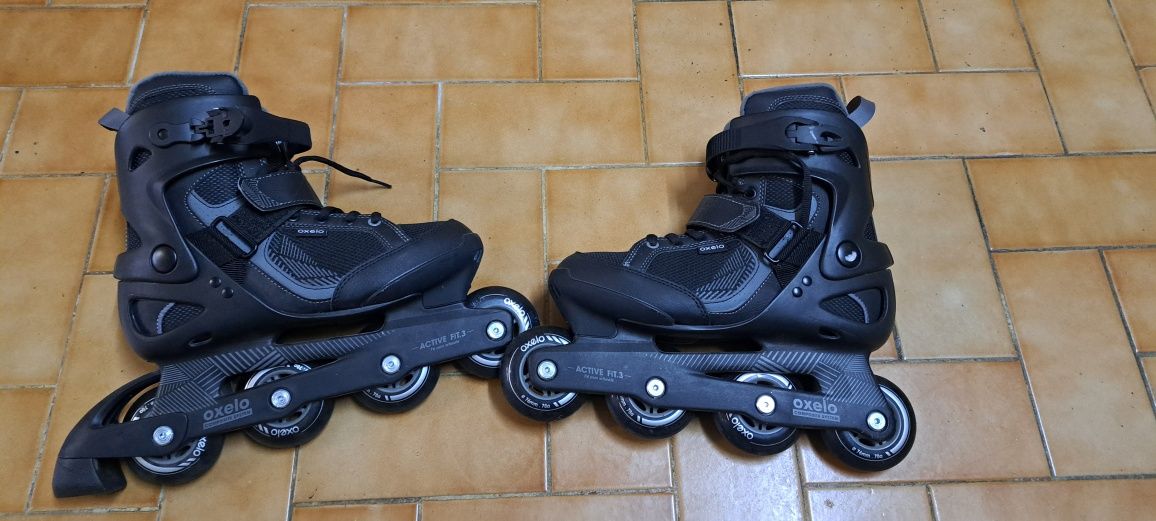 Patins oxelo n40 como novos, usados 2 vezes