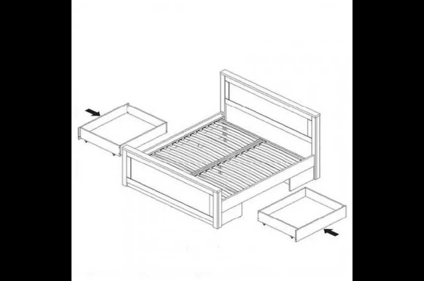 РОЗПРОДАЖ Ліжко з шухлядами БРВ  / Кровать двуспальная с ящиками 180