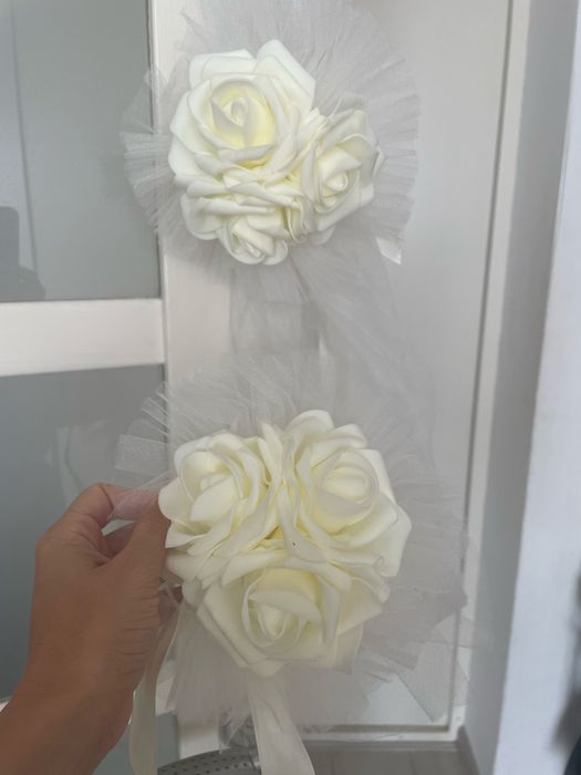 Продам свадебные ленты с цветами на авто