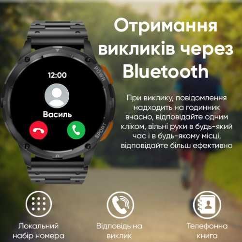 Розумний Smart годинник Modfit Base мужские спортивные смарт часы