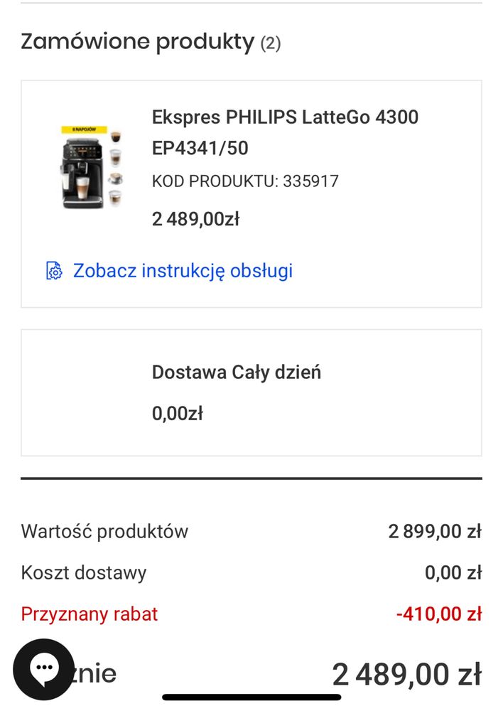 Gratis!!! Gwarancja Philips Latte GO 4300 fitr i odkamieniacz