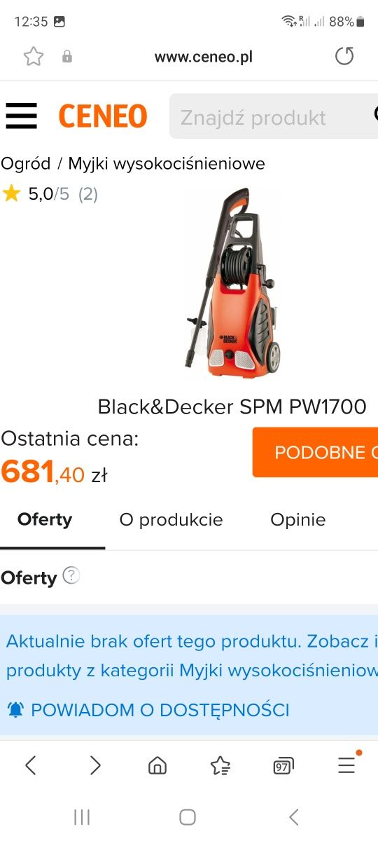 Myjka ciśnieniowa Black&Decker SPM PW1700