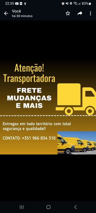 Transporte de materiais, mudanças joga entulho fora.