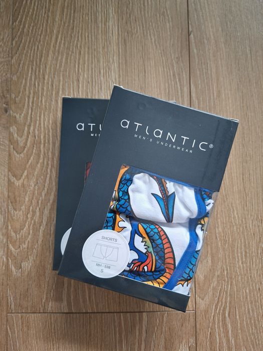 2x Bokserki męskie Atlantic, rozmiar S, bawełna