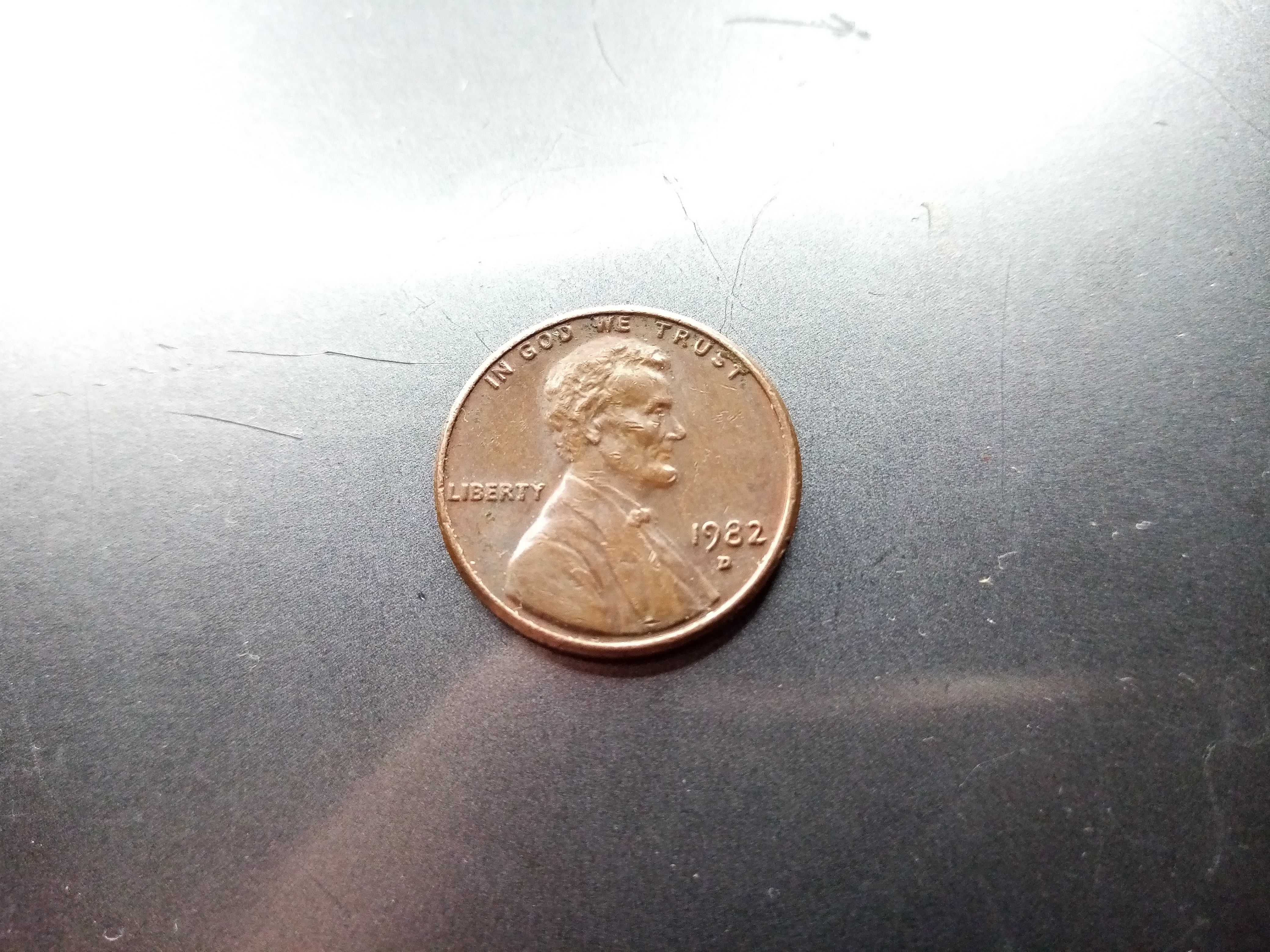 Moeda one cent 1982 D Estados Unidos