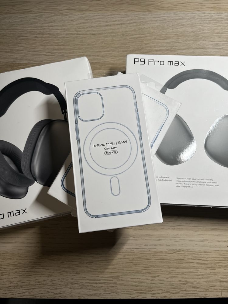Air Pods Max P9 +Capa Magsafe para iPhone 12/13/14/15/16 Mini Pro Plus