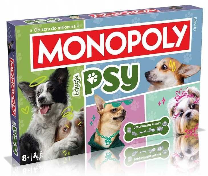Monopoly PSY Winning Moves Super ZABAWA + Nauka NOWA Gra planszowa