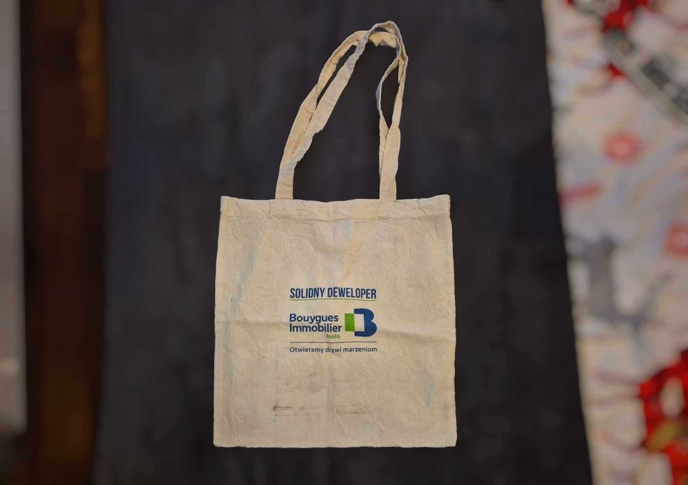 Torba materiałowa na zakupy A4 36x38 cm długie ramiączka Eco shopper