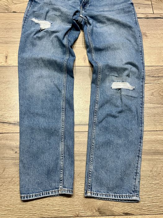 Super jeansy  H&M z przetarciami 170 - jak nowe