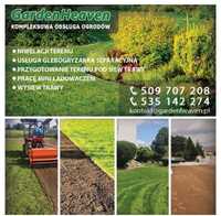 Zakładanie trawników, usługi glebogryzarką, koparką, wywrotką 3.5 T