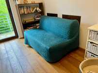 Sofa IKEA LYCKSELE  900.326.81 + top materac, przygotowana do spania