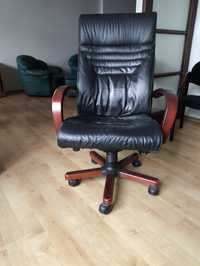 Fotel Gabinetowy skórzany plus krzesło gratis