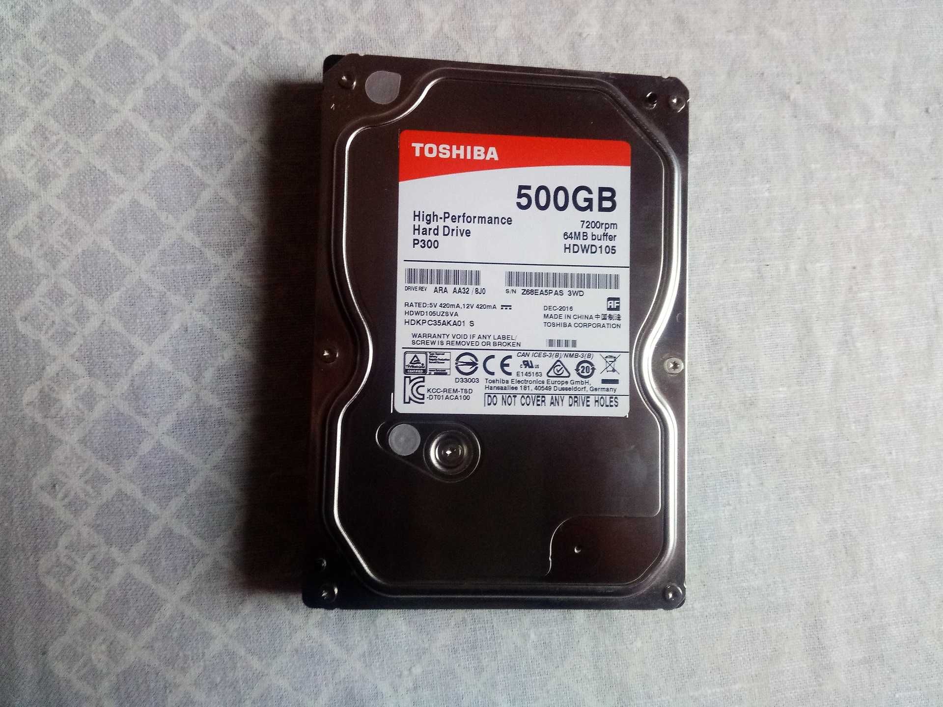 Жорсткий диск Toshiba P300 500Гб