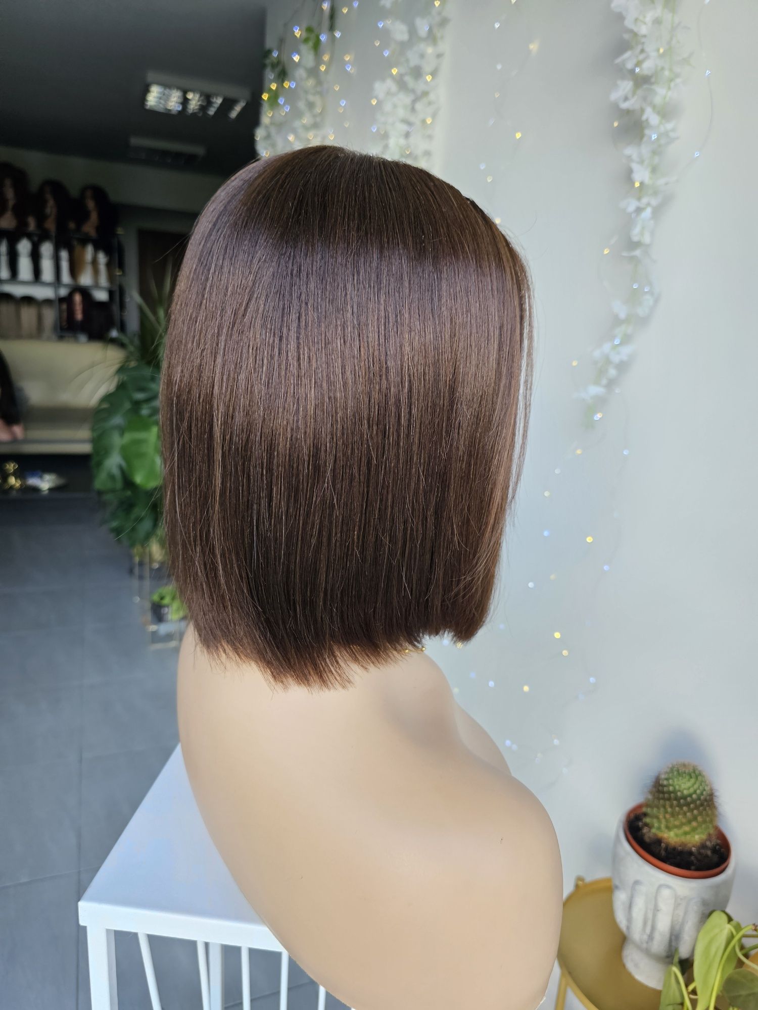 Peruka z włosów naturalnych w 100% Monika naturalny brąz  lacefront