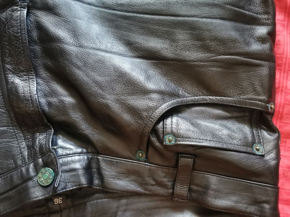 Spodnie skórzane skóra 100 % 100 cm pas