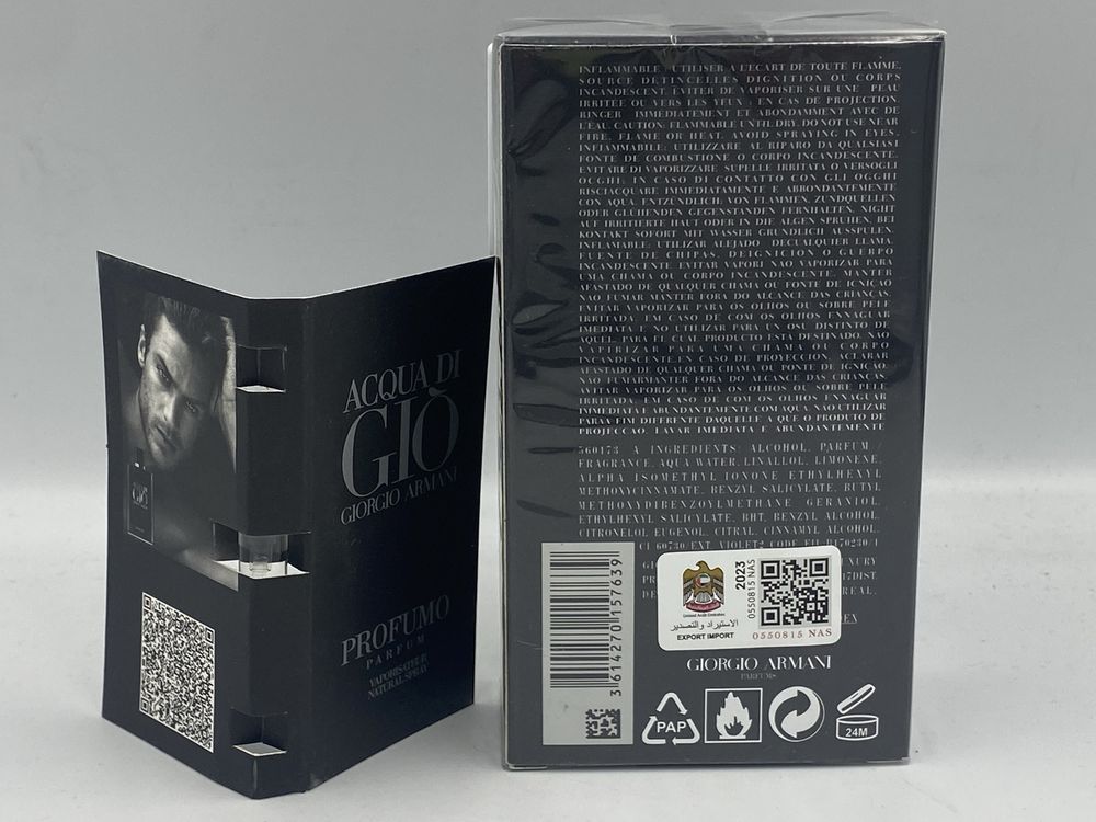 Oryginalne Perfumy Giorgio Armani Acqua Di Gio Profumo 125ml. + Próbka