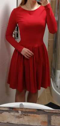 Sukienka Cinamoon czerwona na długi rękaw rozmiar S