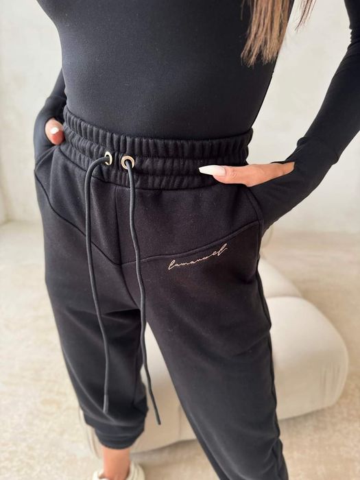 Spodnie damskie LaManuel Bussin XS S M L czarne biale beżowe