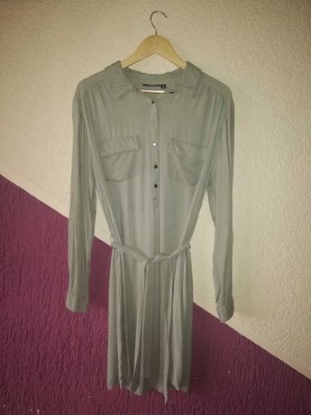 Koszulowa sukienka khaki, KIABI, rozm. 42/XL