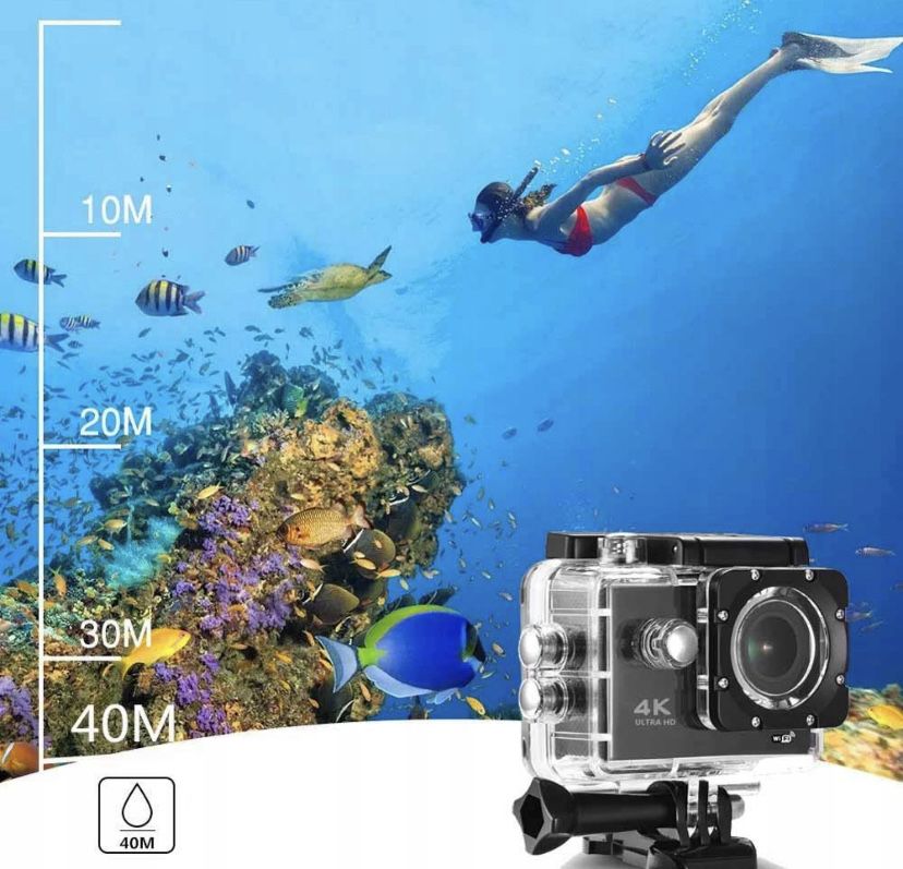 Kamera kamerka sportowa WIFI PRO wodoodporna akcesoria