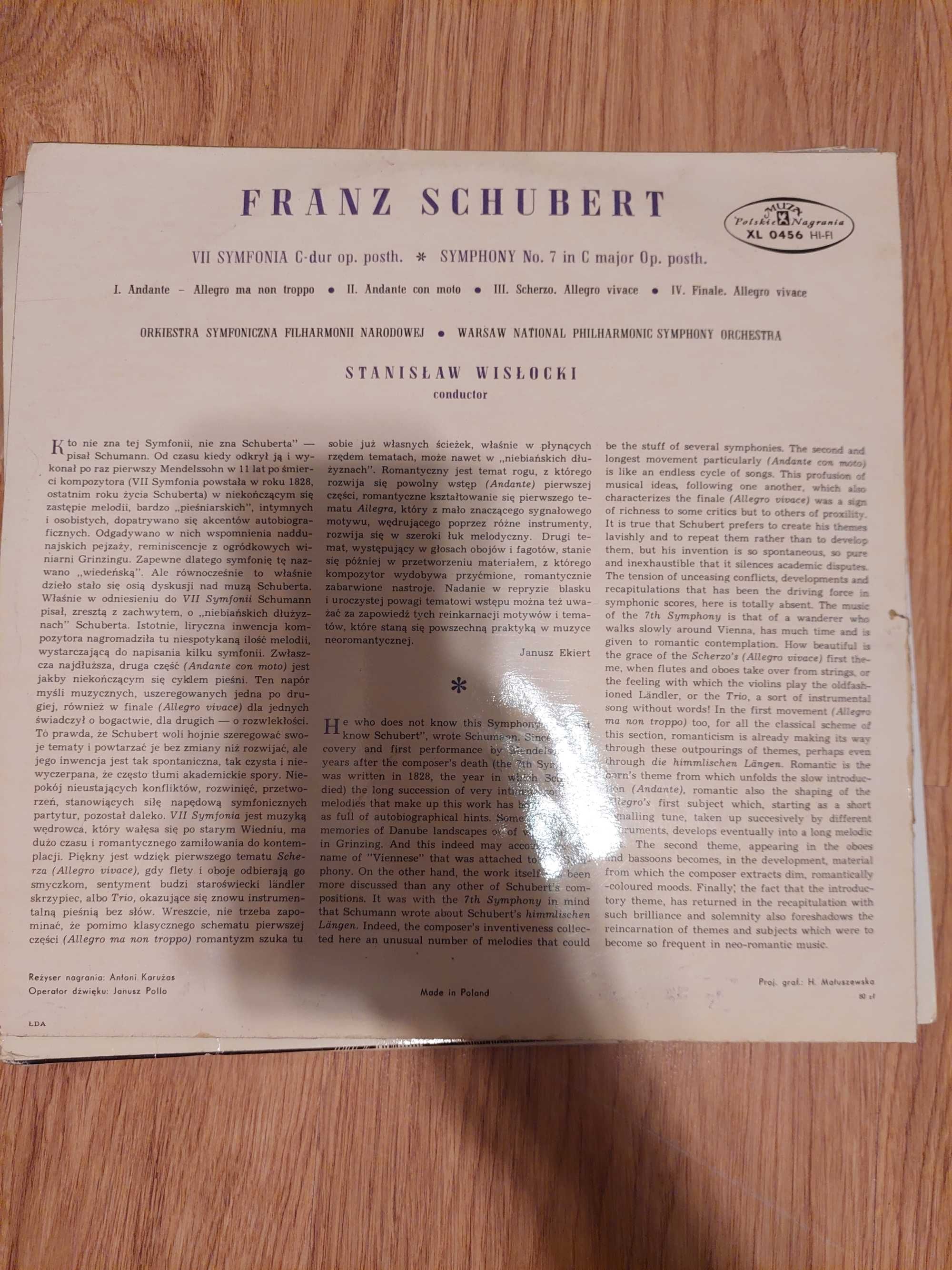 Franz Schubert plyty winyl