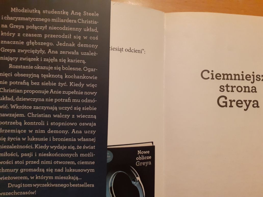 Ciemniejsza strona Greya, E.L. James, +paczka długopisów gratis