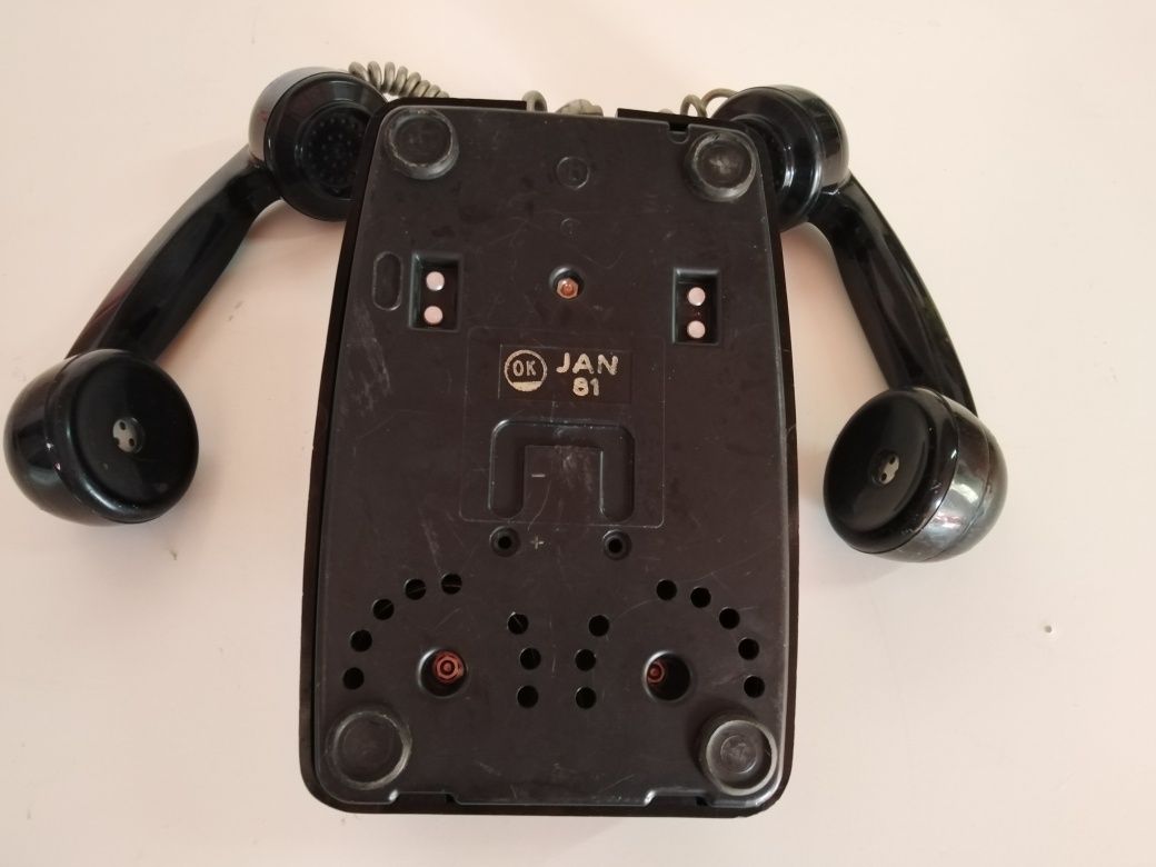 Telefone de Côr Preta Com 2 Auscultadores