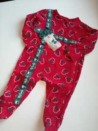 Czerwone śpioszki Minnie Mouse r. 62-68 pajacyk piżama Disney George