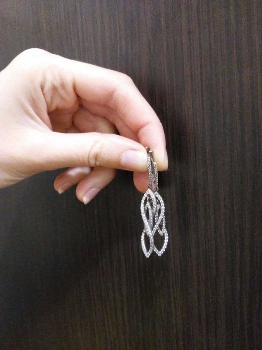 серебряные серьги